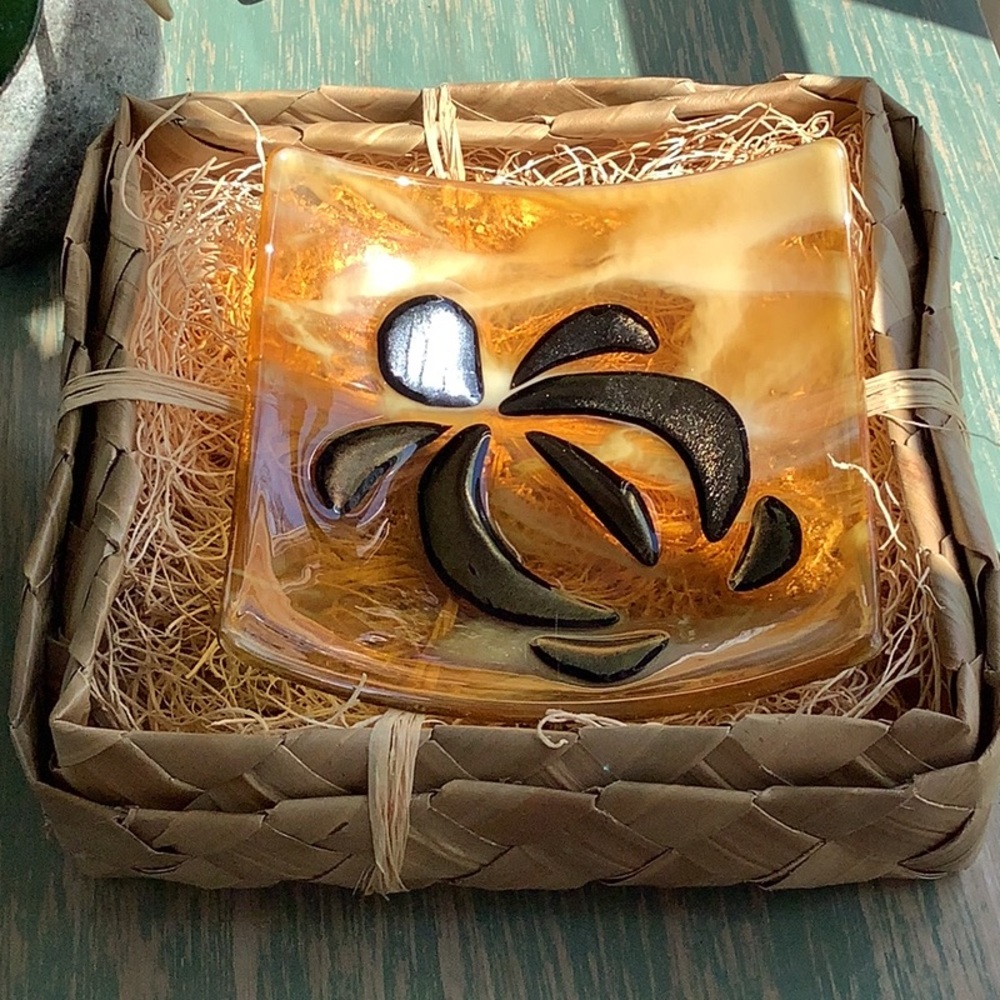 Sea Turtle glass plate